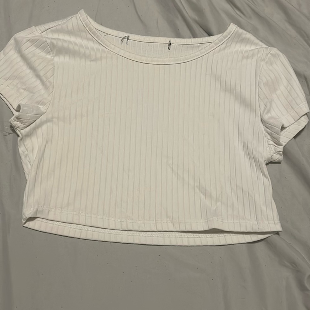 White crop top